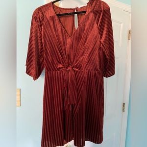 Nordstrom Red-orange Velvet Dress